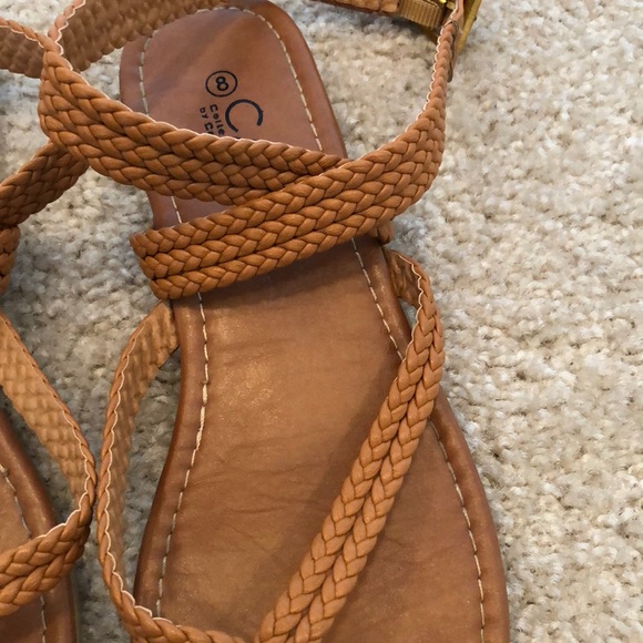 Brown Braided Sandals - Picture 2 of 4